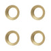 PACK Elegant Chamfered Outer Roses Escutcheons Satin Brass Finish Solid Brass Hole Cover