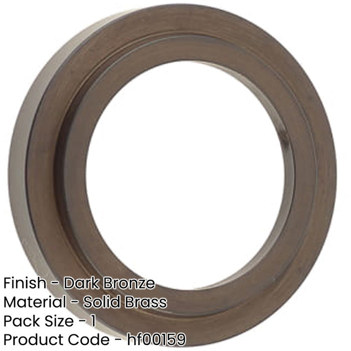 Elegant Dark Bronze Stepped Outer Rose Escutcheons Solid Brass Hole Cover-1