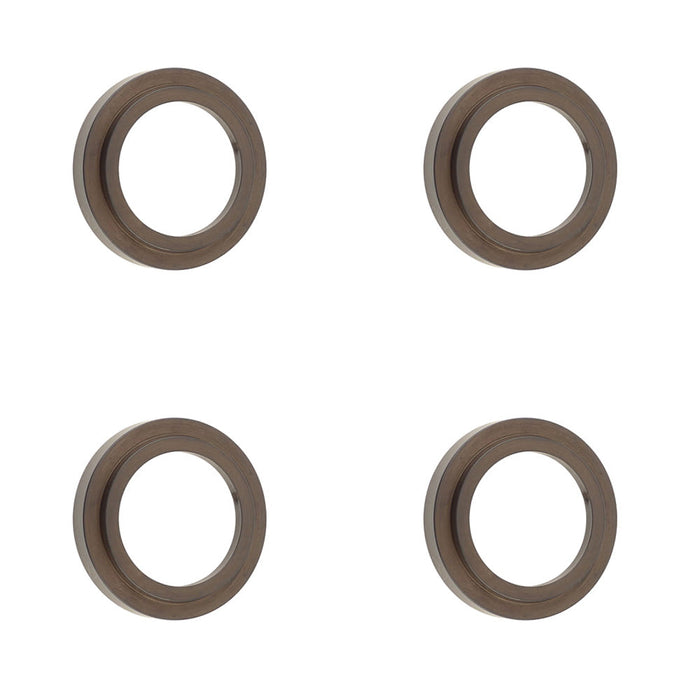 PACK Elegant Dark Bronze Stepped Outer Rose Escutcheons Solid Brass Hole Cover