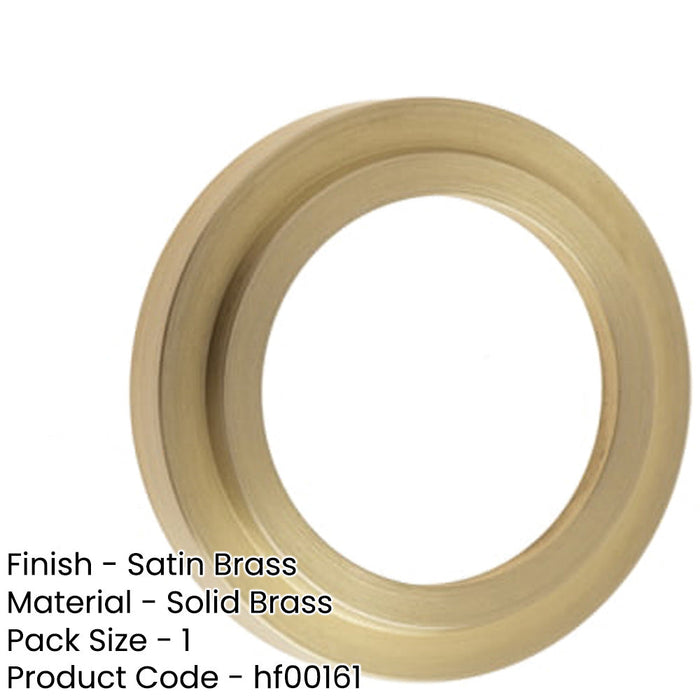 Modern Satin Brass Stepped Outer Roses Escutcheons Solid Brass Hole Cover-1