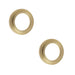 PACK Modern Satin Brass Stepped Outer Roses Escutcheons Solid Brass Hole Cover (1)