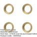 PACK Modern Satin Brass Stepped Outer Roses Escutcheons Solid Brass Hole Cover-1