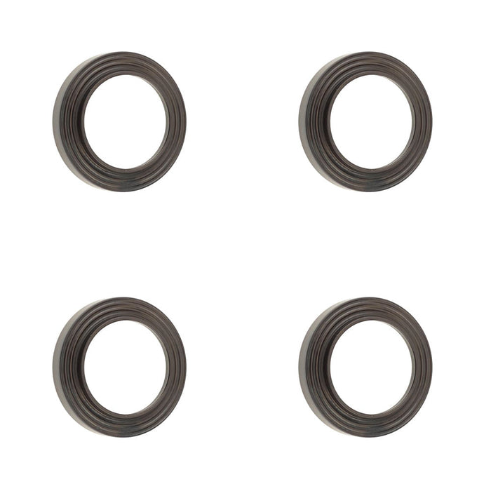 PACK Elegant Reeded Outer Roses Doors Dark Bronze Finish Solid Brass Hole Cover