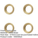 PACK Reeded Outer Roses Escutcheons Satin Brass Finish Solid Brass Hole Cover-1