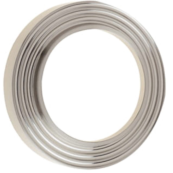 Elegant Reeded Outer Roses Escutcheons Satin Nickel Finish Solid Brass Hole Cover