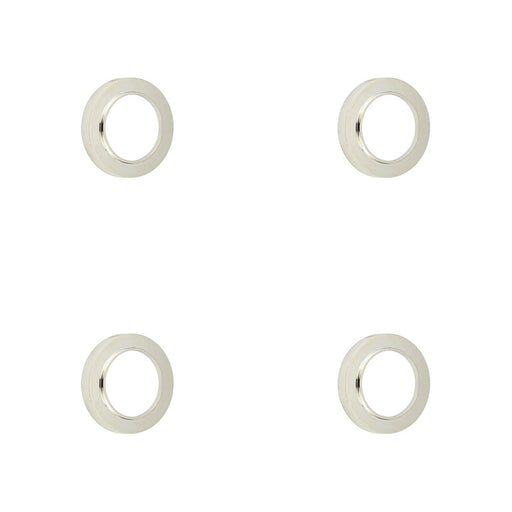 PACK Stylish Knurled Outer Rose Escutcheon Polished Nickel Finish Solid Brass Hole Cover