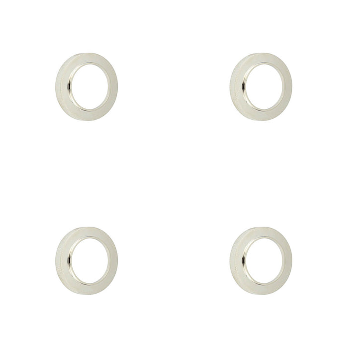 PACK Stylish Knurled Outer Rose Escutcheon Polished Nickel Finish Solid Brass Hole Cover