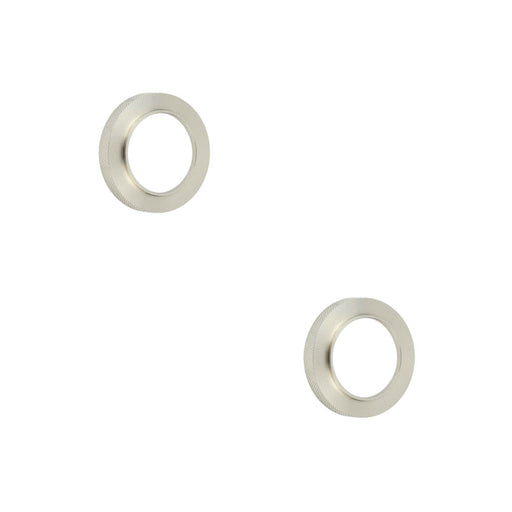 PACK Stylish Knurled Outer Rose Satin Nickel Escutcheons Solid Brass Hole Cover (1)
