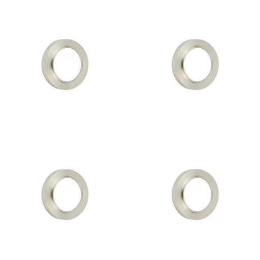 PACK Stylish Knurled Outer Rose Satin Nickel Escutcheons Solid Brass Hole Cover