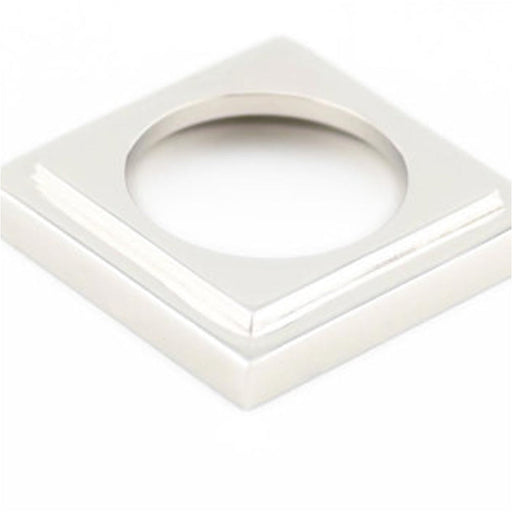 Stylish Stepped Square Outer Rose Satin Nickel Escutcheon Hardware Solid Brass Hole Cover