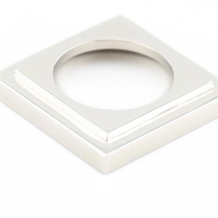 Stylish Stepped Square Outer Rose Satin Nickel Escutcheon Hardware Solid Brass Hole Cover