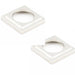 PACK Stylish Stepped Square Outer Rose Satin Nickel Escutcheon Hardware Solid Brass Hole Cover (1)