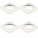 PACK Stylish Stepped Square Outer Rose Satin Nickel Escutcheon Hardware Solid Brass Hole Cover