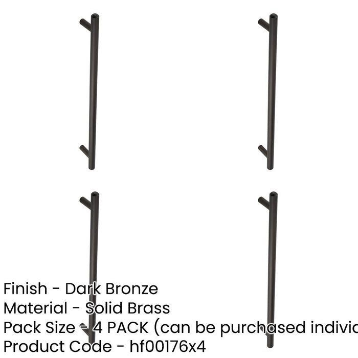 PACK Stylish 425mm Dark Bronze Pull Handle Modern Homes Door Handle-1