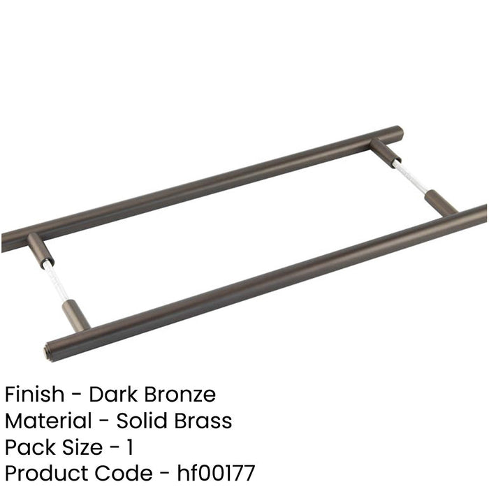 Premium Back-to-Back Dark Bronze Pull Handle 425mm with Modern Design Door Handle-1