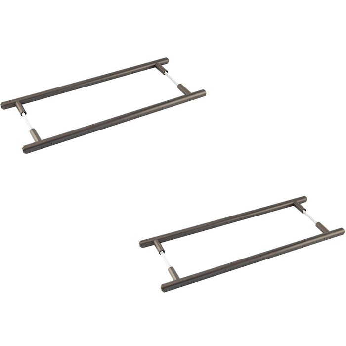 PACK Premium Back-to-Back Dark Bronze Pull Handle 425mm with Modern Design Door Handle (1)