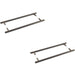 PACK Premium Back-to-Back Dark Bronze Pull Handle 425mm with Modern Design Door Handle (1)