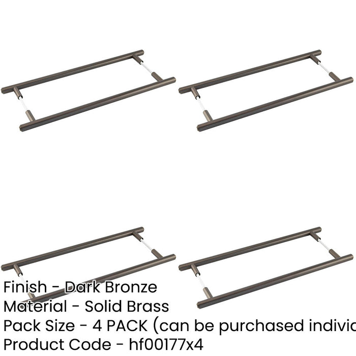 PACK Premium Back-to-Back Dark Bronze Pull Handle 425mm with Modern Design Door Handle-1
