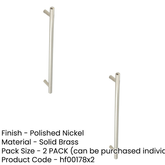 PACK Stylish Polished Nickel Pull Handle 425mm with Unique Design Door Handle (1)-1