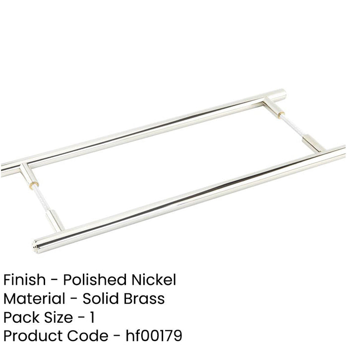 Stylish 425mm Back Back Polished Nickel Pull Handle Modern Interiors Door Handle-1