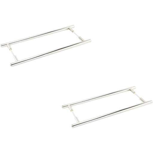 PACK Stylish 425mm Back Back Polished Nickel Pull Handle Modern Interiors Door Handle (1)