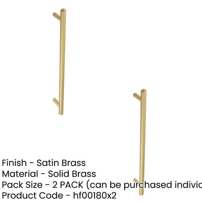 PACK Stylish Satin Brass Pull Handle 425mm Modern Interiors Door Handle (1)-1