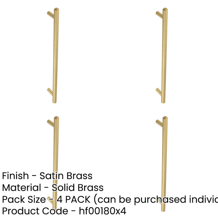 PACK Stylish Satin Brass Pull Handle 425mm Modern Interiors Door Handle-1