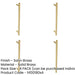 PACK Stylish Satin Brass Pull Handle 425mm Modern Interiors Door Handle-1