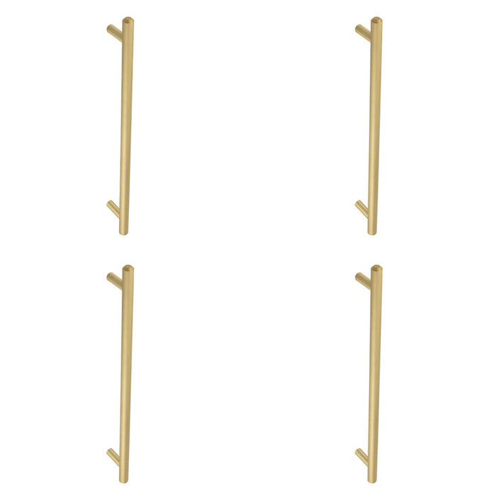 PACK Stylish Satin Brass Pull Handle 425mm Modern Interiors Door Handle