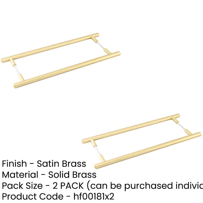 PACK Elegant Satin Brass Pull Handle 425mm Back Back Design Modern Homes Door Handle (1)-1