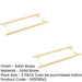PACK Elegant Satin Brass Pull Handle 425mm Back Back Design Modern Homes Door Handle (1)-1