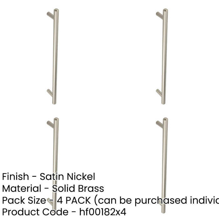 PACK Stylish Satin Nickel Pull Handle 425mm Modern Interiors Door Handle-1