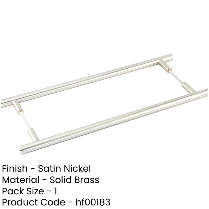 Satin Nickel Pull Handle 425mm Modern Interiors Door Handle-1