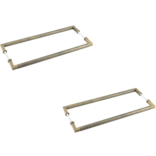 PACK Antique Brass Pull Handle 425mm Back Back Cabinets Doors Door Handle (1)