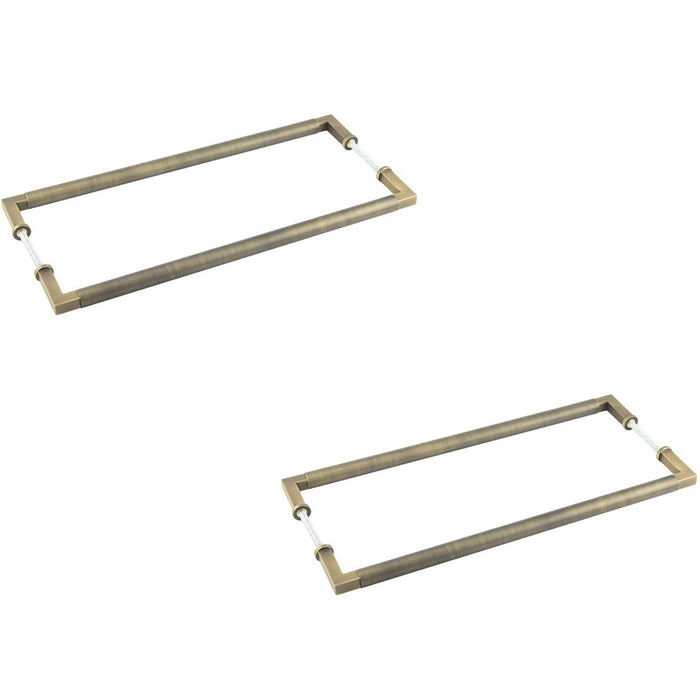 PACK Antique Brass Pull Handle 425mm Back Back Cabinets Doors Door Handle (1)