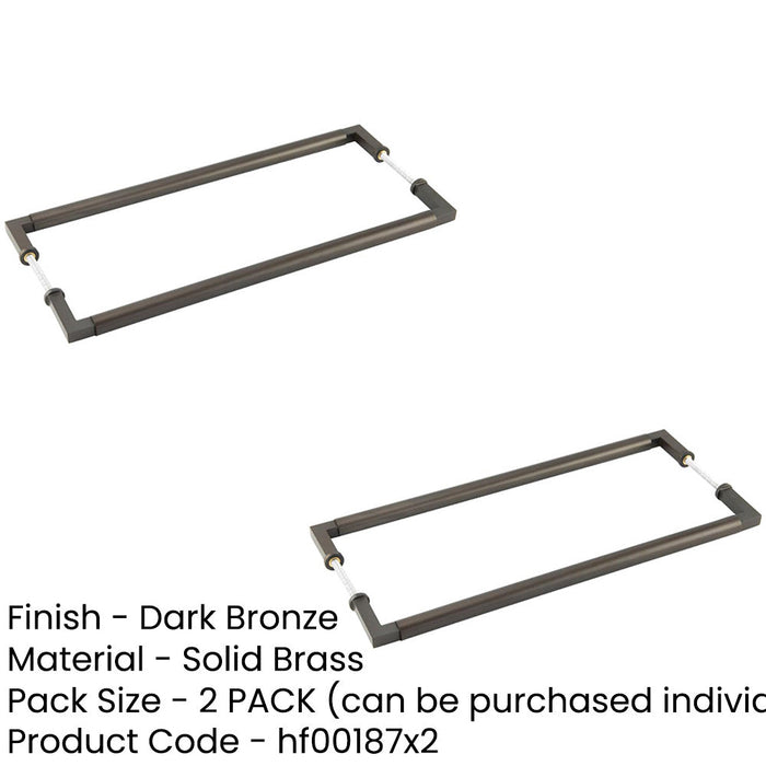 PACK Elegant Dark Bronze Pull Handle 425mm Back Back Cabinets Doors Door Handle (1)-1