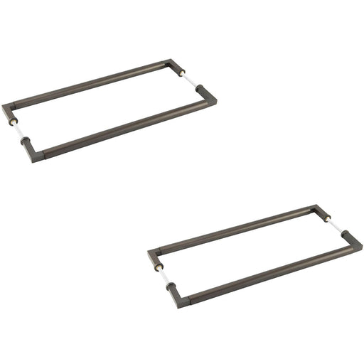 PACK Elegant Dark Bronze Pull Handle 425mm Back Back Cabinets Doors Door Handle (1)