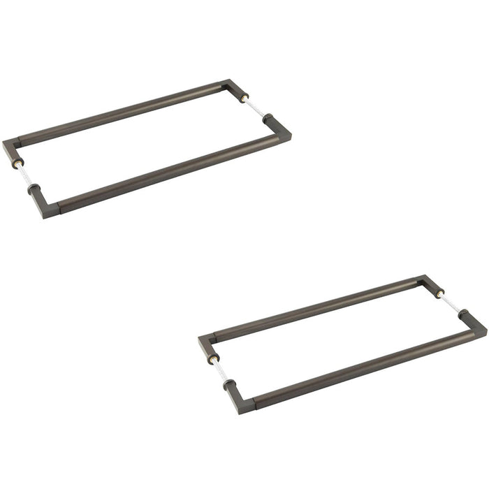 PACK Elegant Dark Bronze Pull Handle 425mm Back Back Cabinets Doors Door Handle (1)