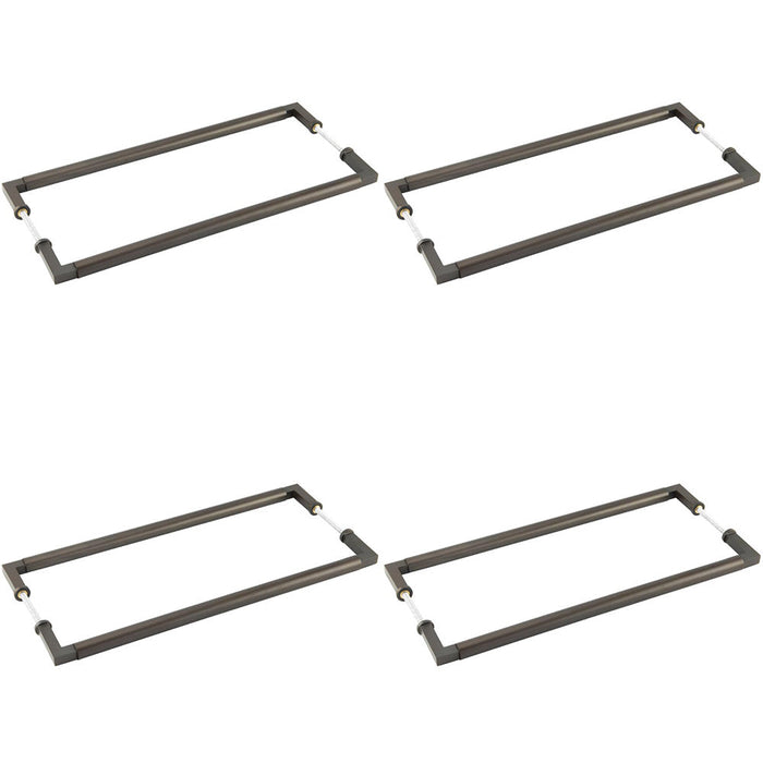 PACK Elegant Dark Bronze Pull Handle 425mm Back Back Cabinets Doors Door Handle