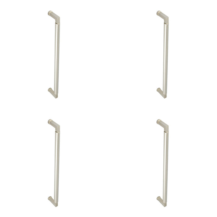 PACK Stylish 425mm Bolt Through Pull Handle Polished Nickel Finish Door Handle