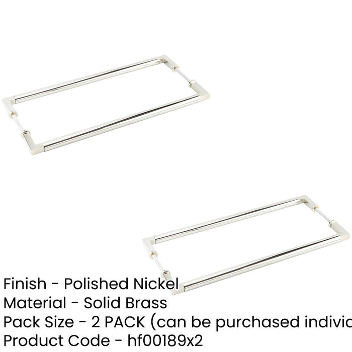 PACK Back Back Polished Nickel Pull Handle 425mm Door Handle (1)-1