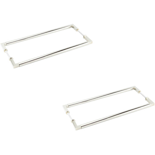 PACK Back Back Polished Nickel Pull Handle 425mm Door Handle (1)