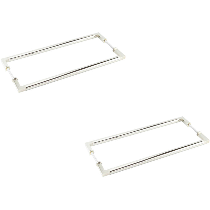 PACK Back Back Polished Nickel Pull Handle 425mm Door Handle (1)