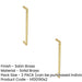 PACK Premium Satin Brass Pull Handle with Unique Stepped Design 425mm 20mm Door Handle (1)-1