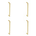 PACK Premium Satin Brass Pull Handle with Unique Stepped Design 425mm 20mm Door Handle