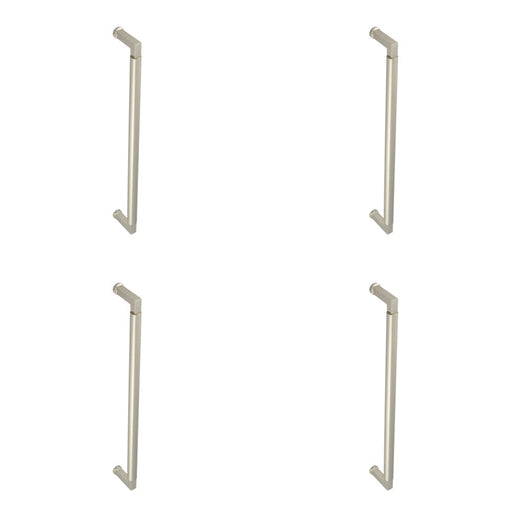 PACK Satin Nickel Pull Handle 425mm with Bolt Through Fixing Stylish Interiors Door Handle