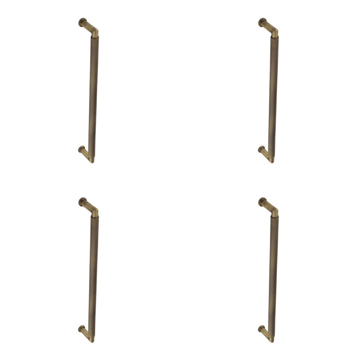 PACK Antique Brass Pull Handle 425mm Elegant Durable Bolt Through Design Door Handle