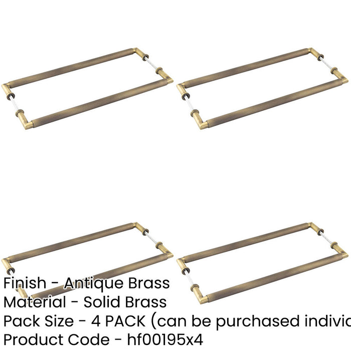 PACK Elegant Antique Brass Pull Handle 425mm Back Back Stylish Home Decor Door Handle-1