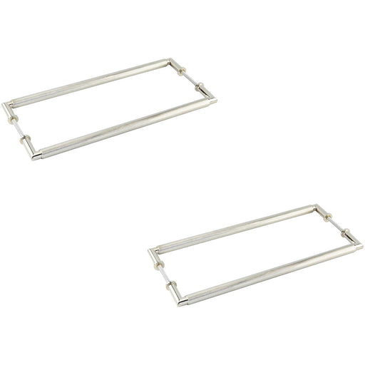 PACK Stylish 425mm Back Back Pull Handle Polished Nickel Finish Door Handle (1)