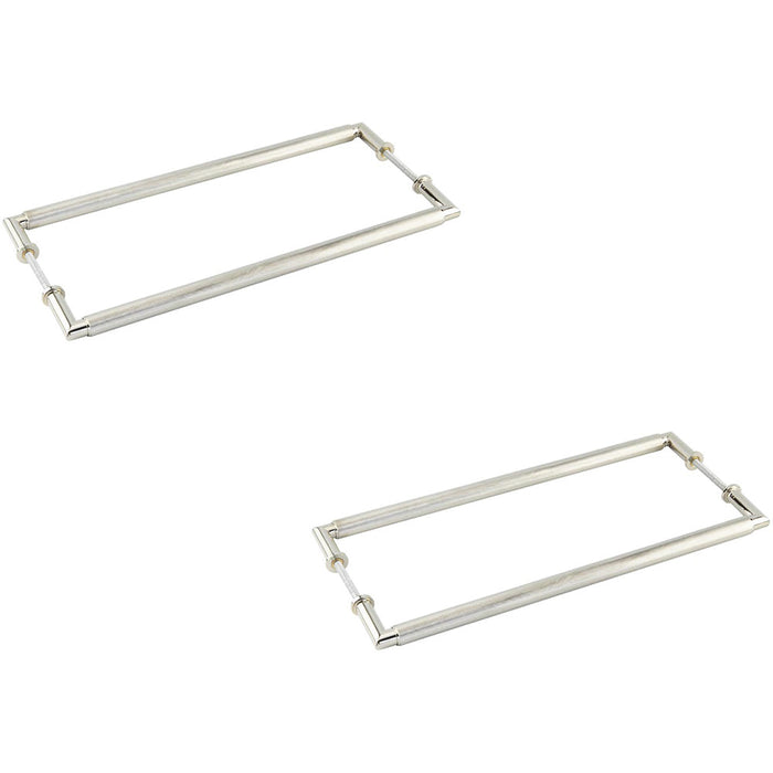 PACK Stylish 425mm Back Back Pull Handle Polished Nickel Finish Door Handle (1)